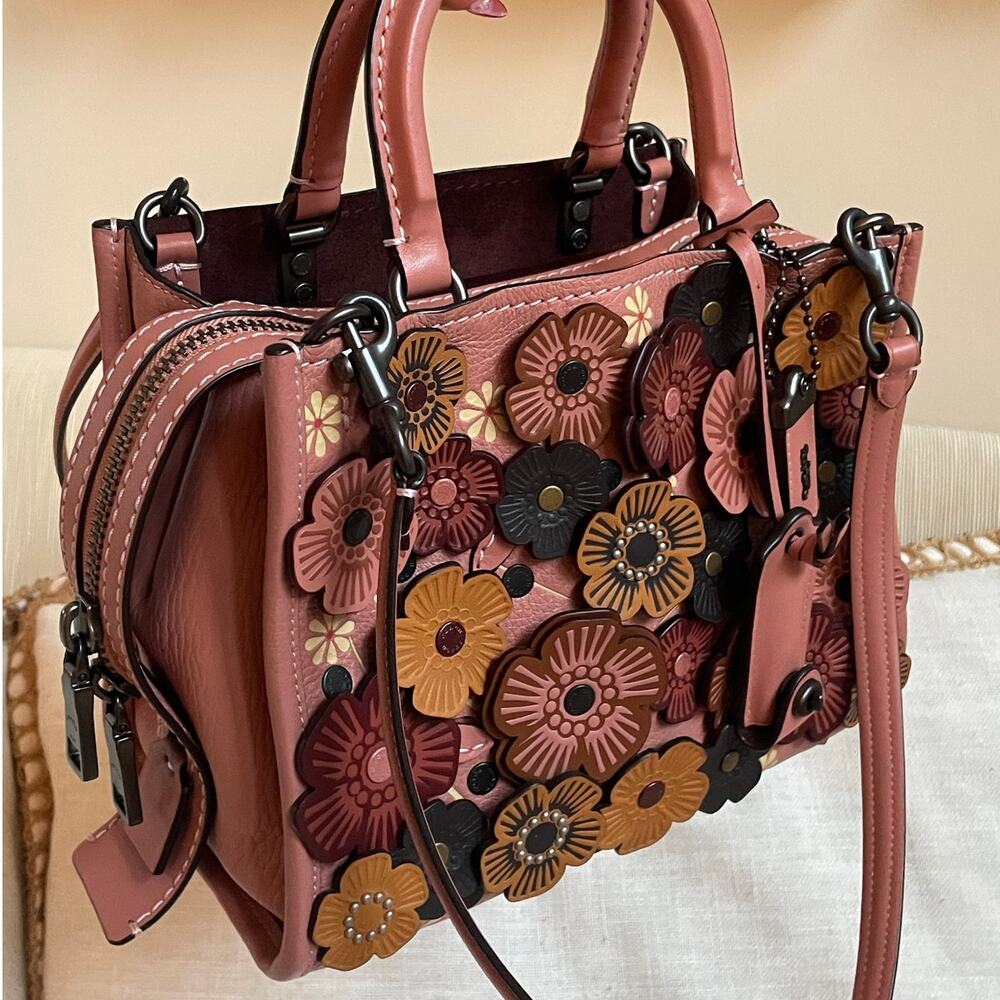 Coach Rogue 25 Tea Rose Satchel Bag Dusty Pink | Rare Collectible, Worn 1x